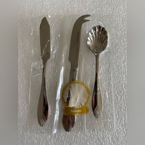 Heritage Mint Safrano Glossy Stainless Serving
Set Flatware 3 Pc Specialty NEW